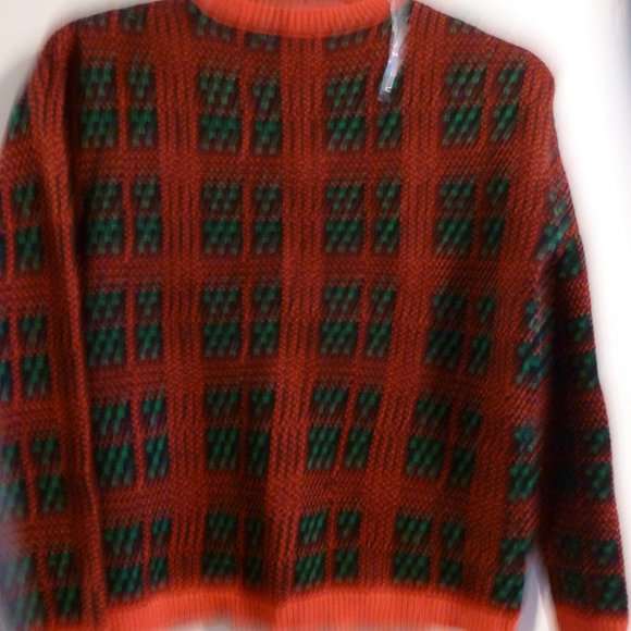 Holiday Special  Santa's Bestie Christmas Sweater Red Green/ NEW  sz L - Picture 5 of 8